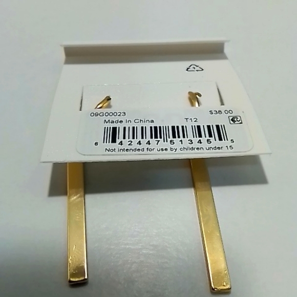 Karl Lagerfeld Gold Bar Signature Earrings Set - Picture 4 of 4